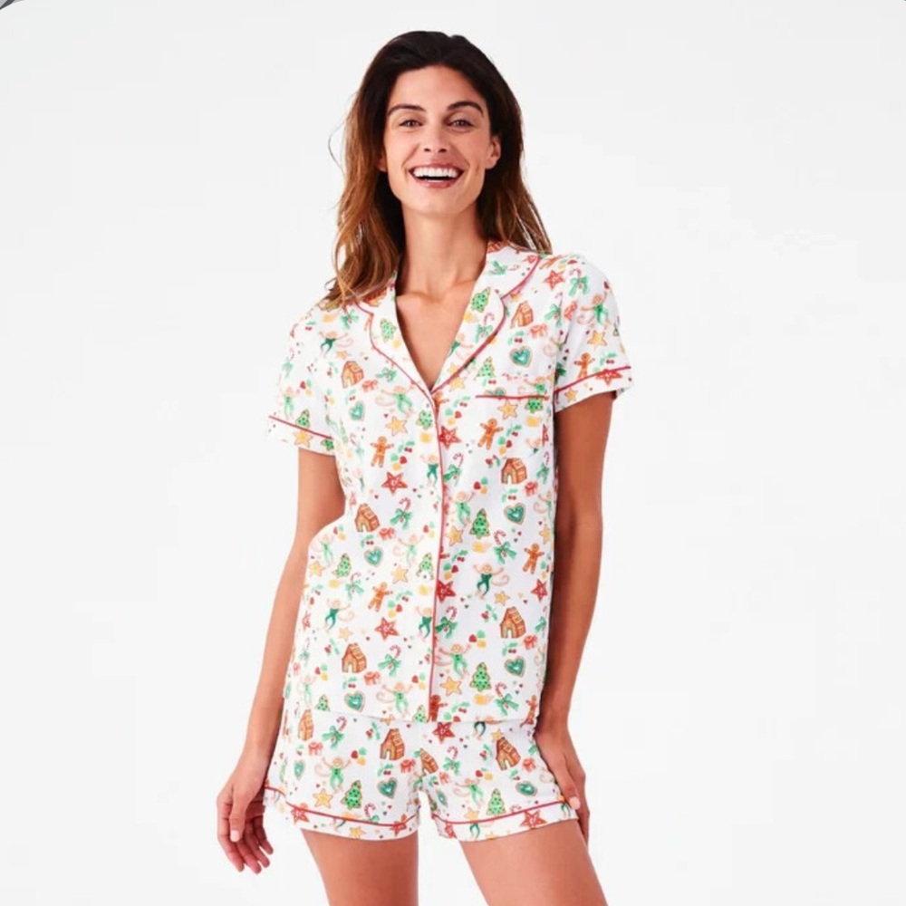 Roller rabbit Gingerbread Party Polo Pajamas set